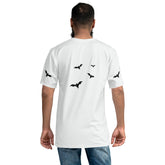 Halloween-themed cobweb design on men's t-shirt